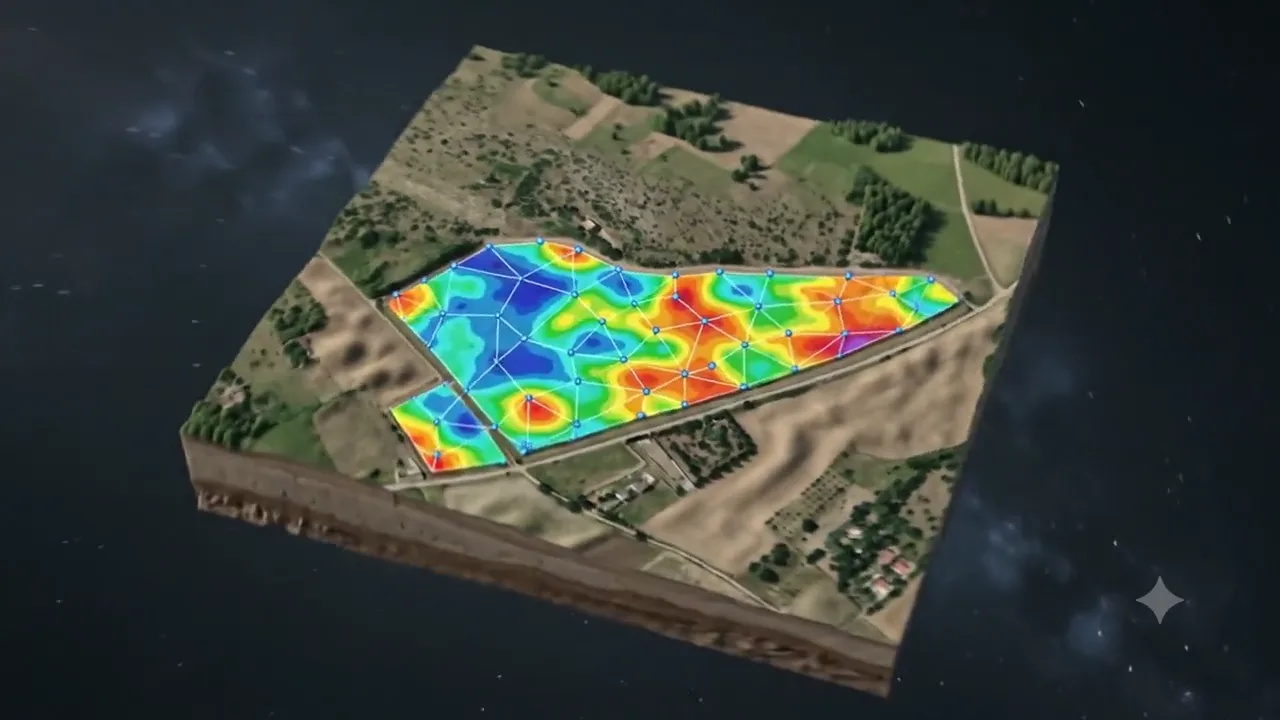 Bloc tridimensionnel du sous-sol, de la surface au substratum.